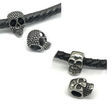 Skull Head Beads Stainless Steel European Beads DIY Male Leather Bracelet