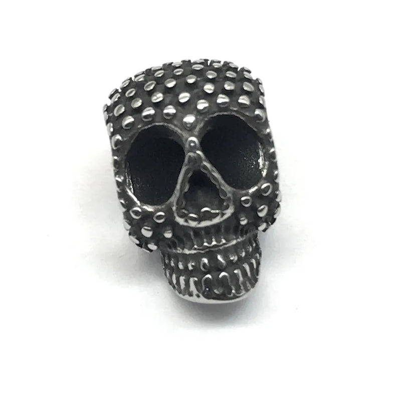 Skull Head Beads Stainless Steel European Beads DIY Male Leather Bracelet