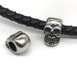 Skull Head Beads Stainless Steel European Beads DIY Male Leather Bracelet