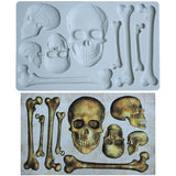 Skull Head Bone Epoxy Resin Mold Halloween Decorations Silicone Mould
