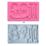 Skull Head Bone Epoxy Resin Mold Halloween DIY Crafts Ornaments