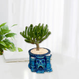 Skull Head Planter Container Resin Mold for Halloween Party Ornaments