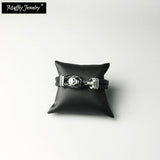 Skull Leather Bracelet, Europe Style Good Jewelry For Soul Women