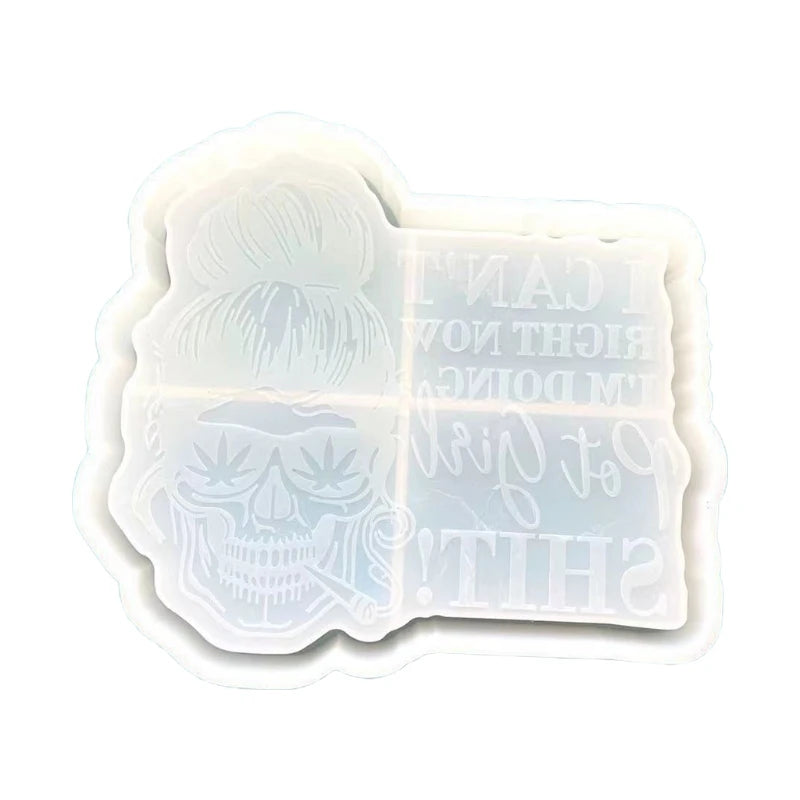 Skull Makeup Box Resin Mold Fruit Tray Epoxy Jewelry Holder Silicone Mould