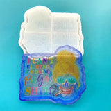 Skull Makeup Box Resin Mold Fruit Tray Epoxy Jewelry Holder Silicone Mould