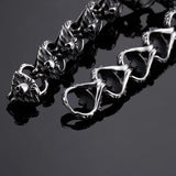 Skull Punk Stainless Steel Rock Bangle Bracelet for Men