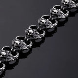 Skull Punk Stainless Steel Rock Bangle Bracelet for Men