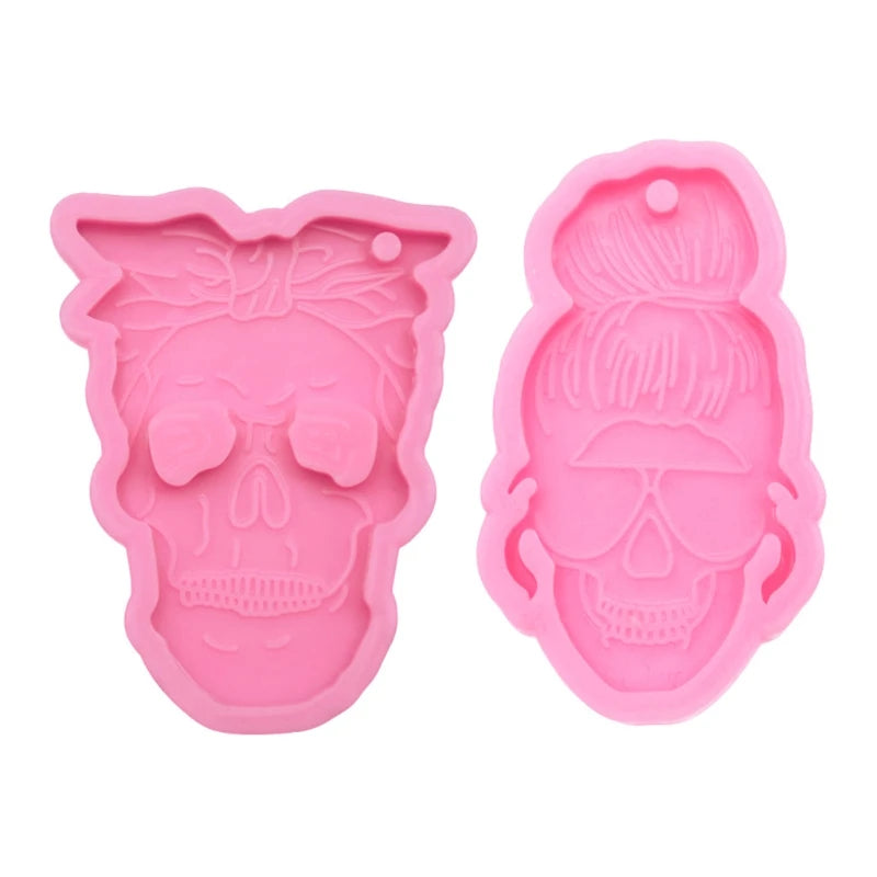 Skull Keychain Epoxy Resin Mold Silicone Mould