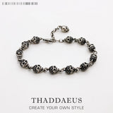 Skull Pave Link Chain Bracelet Punk Body Jewelry