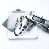 Skull Pave Link Chain Bracelet Punk Body Jewelry