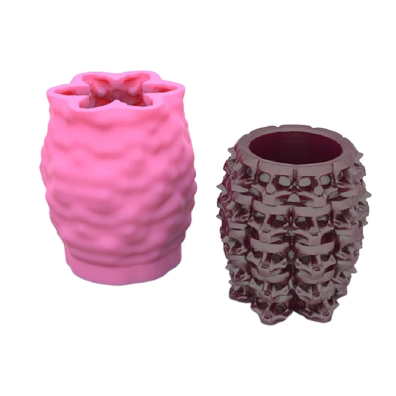 Skull Pen Holder Mold Plaster Cement Mold DIY Candle Epoxy Mold