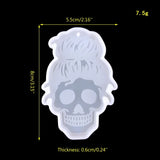 Skull Pendant Keychain Silicone Mold with Hole Halloween Gift