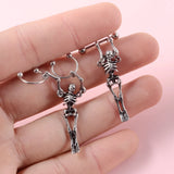 Skull Horseshoe Nipple Cartilage Earrings