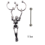 Skull Horseshoe Nipple Cartilage Earrings