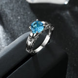 Skull Ring CZ Stone Punk Men's Jewelry Women's Wedding Engagement