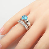 Skull Ring CZ Stone Punk Men's Jewelry Women's Wedding Engagement