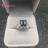 925 Silver Skull Ring Punk Style CZ Skeleton Anillos For Party