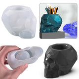 Skull Storage Jars Epoxy Resin Mold Pen Holder Flower Pot Silicone Mould