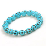 Vintage Turquoise Skull String Bracelet Men Women Jewelry Link Gift Male
