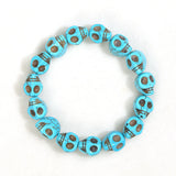 Vintage Turquoise Skull String Bracelet Men Women Jewelry Link Gift Male