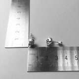 Skull Stud Earrings 925 Sterling Silver High Europe Style Fine Jewelry