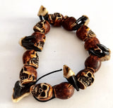 Skull Tooth Biker Bracelet Classic Punk Jewelry