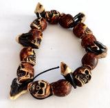 Skull Tooth Biker Bracelet Classic Punk Jewelry