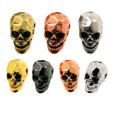 Skull Bead Faceted Micro Pave Bead CZ Bead Clear Cubic Zirconia