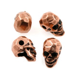 Skull Bead Faceted Micro Pave Bead CZ Bead Clear Cubic Zirconia