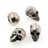 Skull Bead Faceted Micro Pave Bead CZ Bead Clear Cubic Zirconia