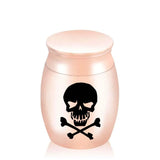Skull Bones Engraving Mini Cremation Ashes Urns Pendant Decoration Keepsake