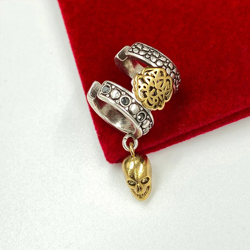 Rebellious Skull Ear Bone Clip Hollow Single Earring