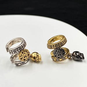 Rebellious Skull Ear Bone Clip Hollow Single Earring