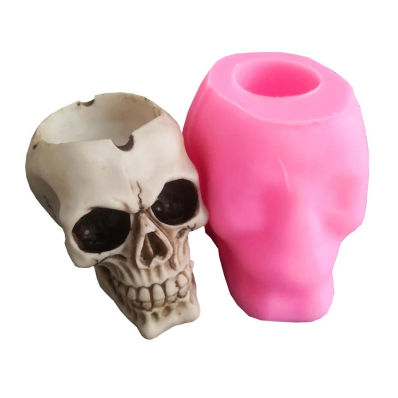 Skull-Shaped Ashtray Silicone Mold for DIY Resin Crafts
