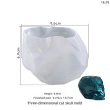 Skull Gemstone Cut Surface Silicone Mold for Epoxy Resin Jewelry