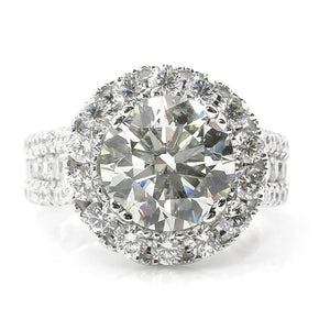 CZ Silver Engagement Rings Crystal Wedding Rings for Women