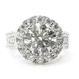 CZ Silver Engagement Rings Crystal Wedding Rings for Women