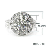 CZ Silver Engagement Rings Crystal Wedding Rings for Women