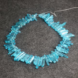 Sky Crystal Necklace Pendant Quartz Hexagonal Point Pendulum Reiki Chakra
