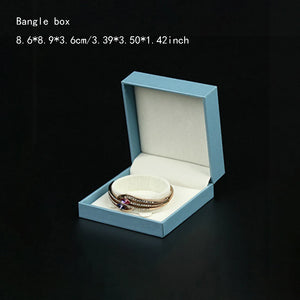 Sky Leather-Filled Paper Jewelry Packaging Box