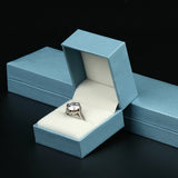 Sky Leather-Filled Paper Jewelry Packaging Box