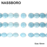 Sky Natural Stone Flat Round Coin Spacer Beads for Jewelry Making DIY