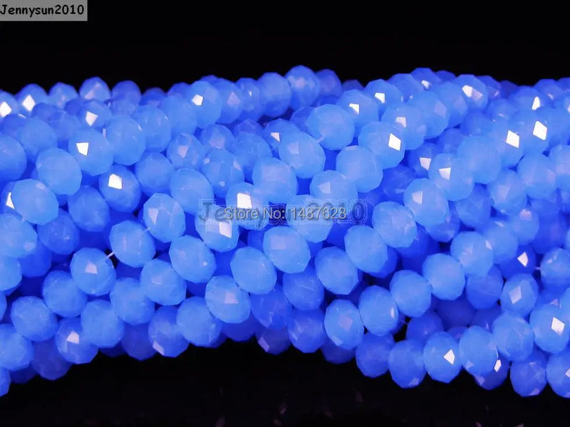 Sky Opal Czech Crystal 2x3mm Faceted Rondelle Spacer Beads 10 Strands/Pack