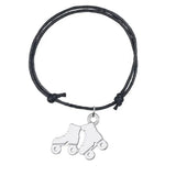 Skating Shoes Charm Bracelets Athleisure Style Wax Cord Adjustable 8 Colors