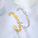 Skyrim Punk Geometric Cuff Bracelet Women Stainless Steel Bangle