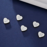 Skyrim Mini A-Z Letter Heart Charms Stainless Steel Alphabet Pendant
