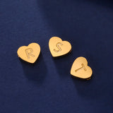 Skyrim Mini A-Z Letter Heart Charms Stainless Steel Alphabet Pendant