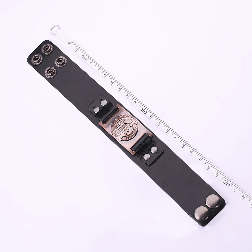 Ancient Egypt Leather Bracelet Eye of Horus Wicca Amulet Talisman Jewelry