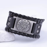 Ancient Egypt Leather Bracelet Eye of Horus Wicca Amulet Talisman Jewelry