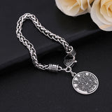 Skyrim Antique Pentagram Pendant Bracelet Wiccan Talisman Pagen Amulet Bangle